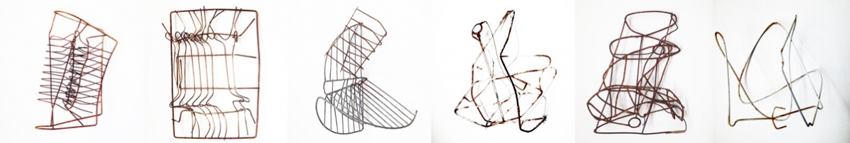 Drawn Objects 2010 Wire Drawings Sculpture Found Objects 