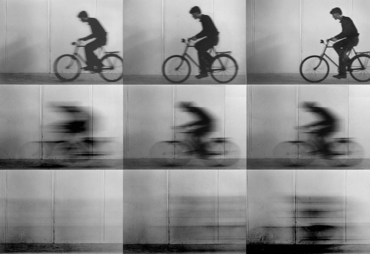 Speed of Light 1982 Stop Motion Bike Cycling into the Void