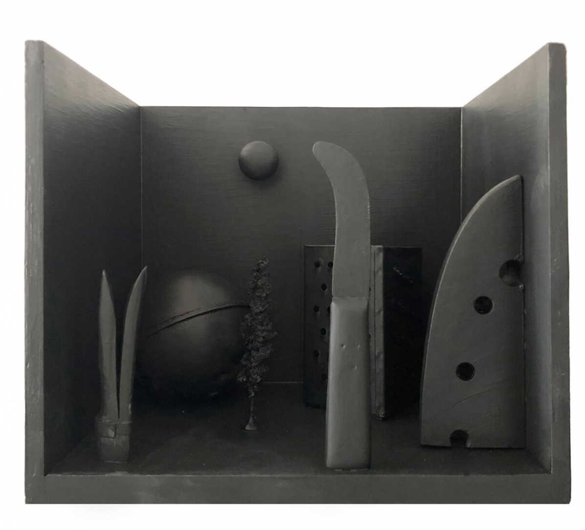Garden at Night 1990  Sculpture Black Found Objects